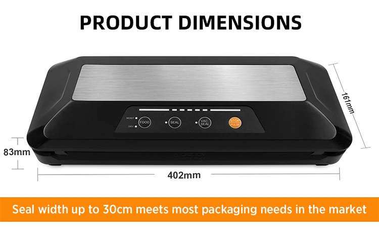 Elegantly Designed Vacuum Sealer Dry and Wet Food Settings with Built-in Knife Entry Kit, Inching Control and External Extraction Function