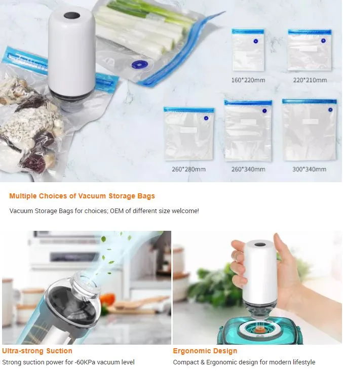 USB Recharging Vacuum Pump Food Saver Kitchenware Food Machinery Food Machine