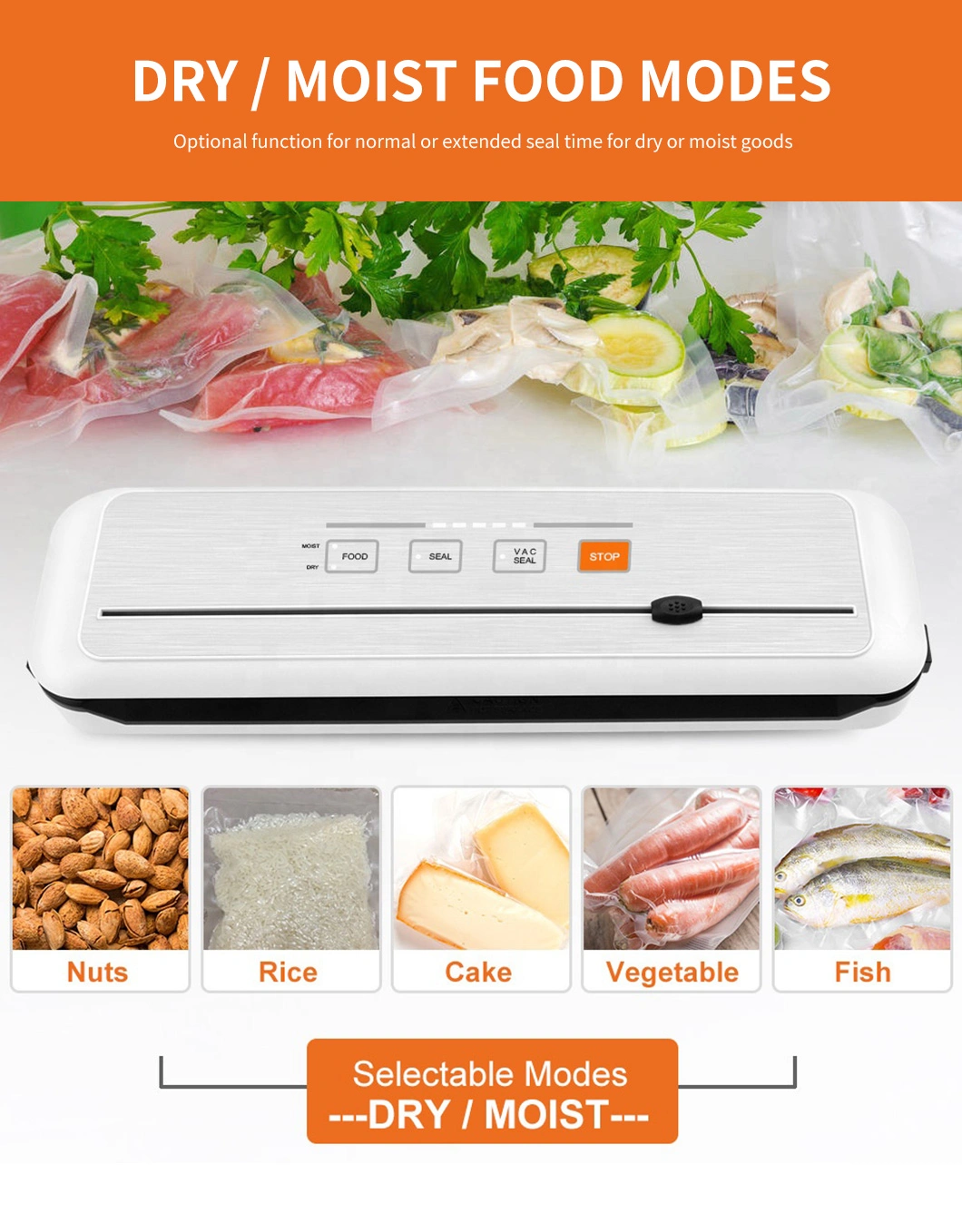 Fully Automatic Foodsaver High-End Vacuum Sealing Machine for Sous Vide Vacuum Sealer