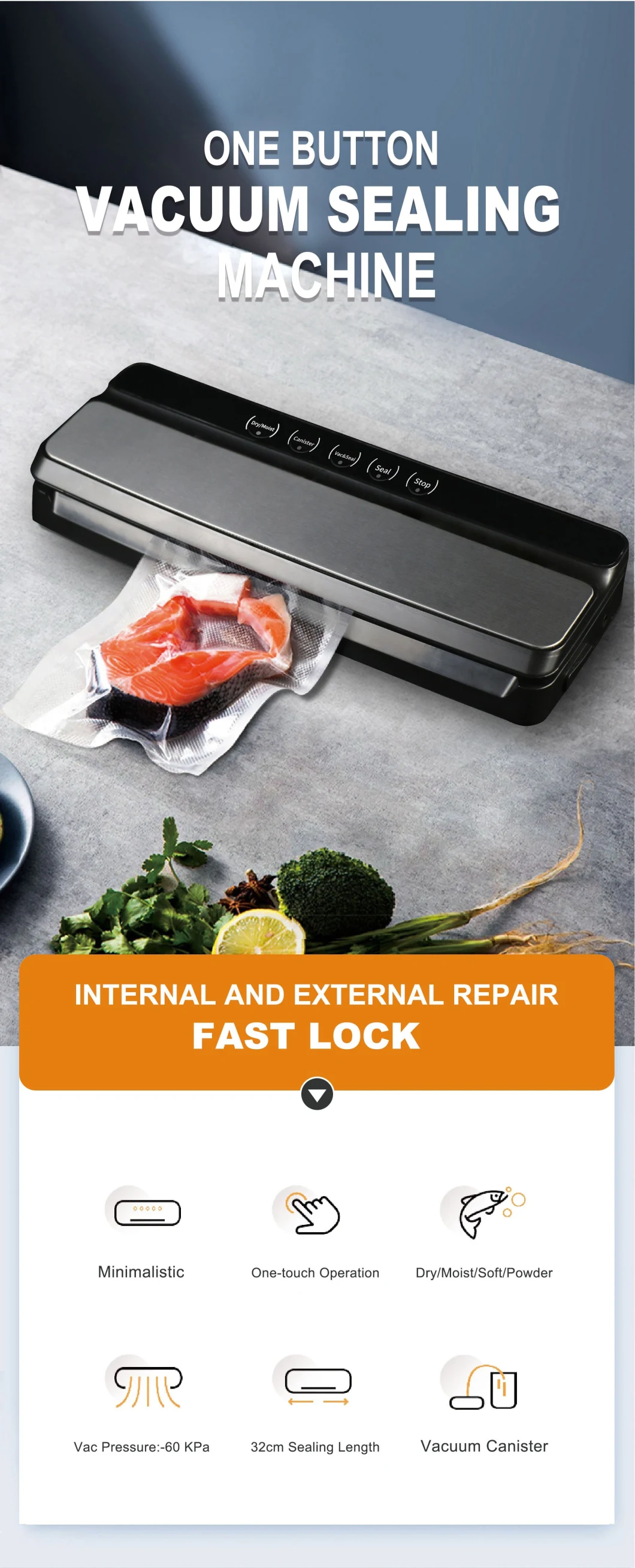 Home Use Vacuum Sealer Food Saver Machine