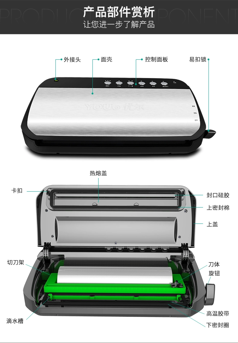 Fully Automatic Vacuum Sealer with Kitchen Scale Cutter and Starter Kit Sous Vide Bags Rolls for Vacuum Sealing Dry Moist Mode